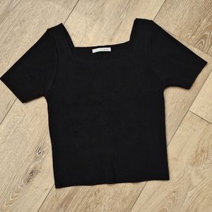 Formal Black Knit Top